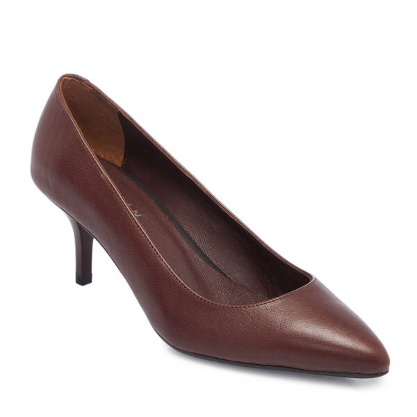 Kahverengi Deri Kadın Stiletto - K24S1AY67736-A24 - 1