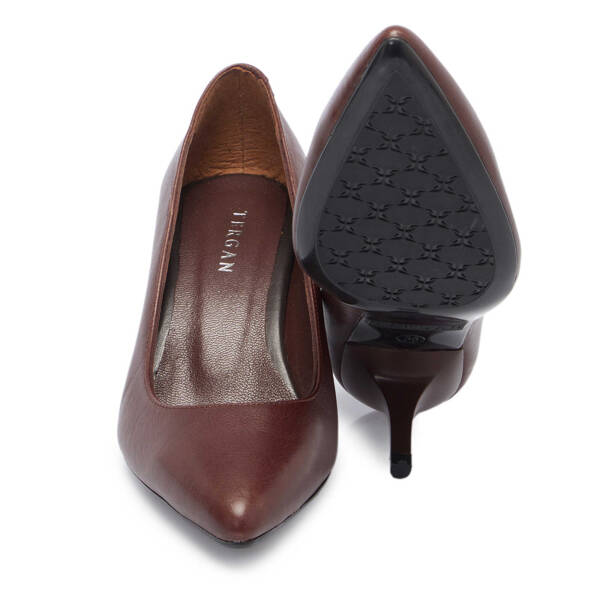 Kahverengi Deri Kadın Stiletto - K24S1AY67736-A24 - 4