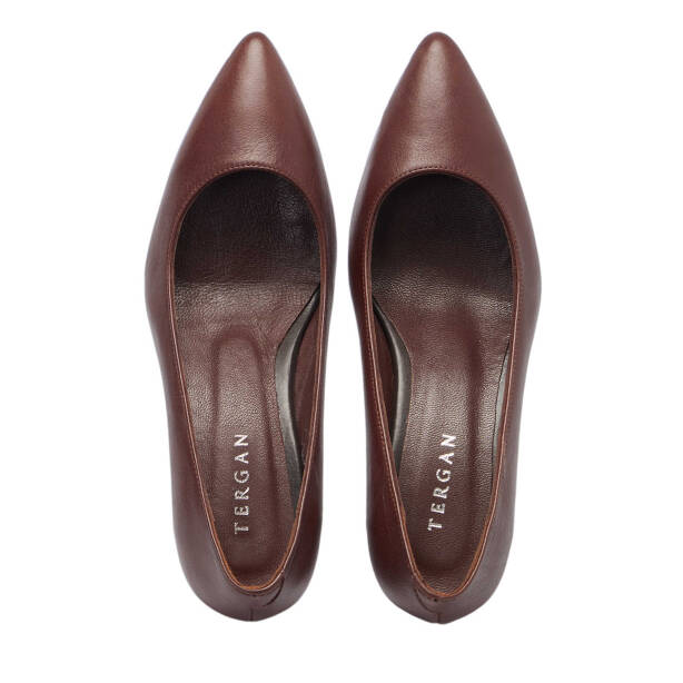 Kahverengi Deri Kadın Stiletto - K24S1AY67736-A24 - 5
