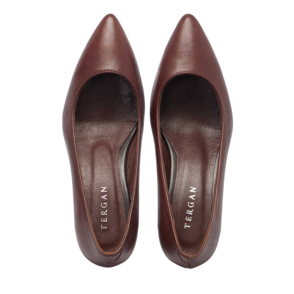 Kahverengi Deri Kadın Stiletto - K24S1AY67736-A24 - 5
