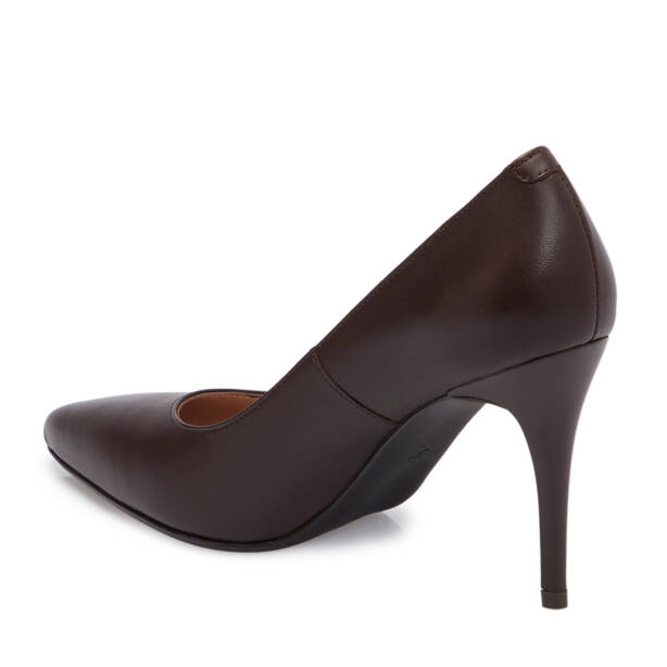 Kahverengi Deri Kadın Stiletto - K25S1AY68121-A24 - 2