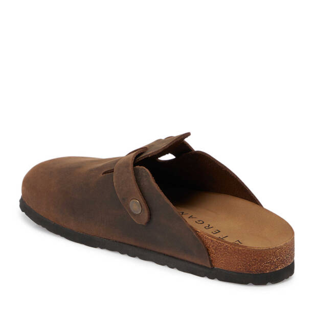 Kahverengi Hakiki Deri Kadın Terlik - K25Y1TR68000-Q44 - 3