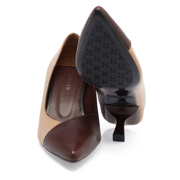 Kahverengi Deri Kadın Topuklu Ayakkabı - K24I1AY67463-H3X - 4