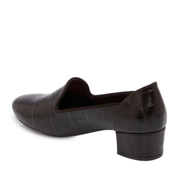 Kahverengi Deri Kadın Topuklu Ayakkabı - K25S1AY68216-A24 - Tergan