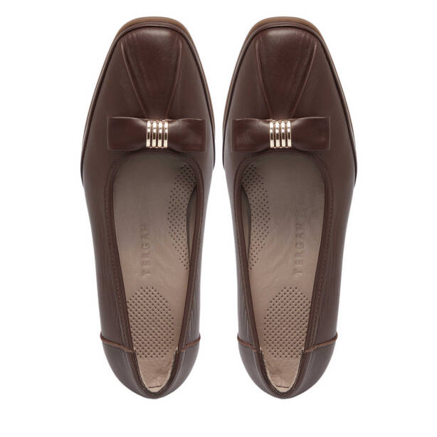 Kahverengi Deri Kadın Topuklu Ayakkabı - K25S1AY68239-A24 - 5