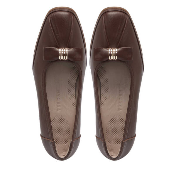 Kahverengi Deri Kadın Topuklu Ayakkabı - K25S1AY68239-A24 - 5