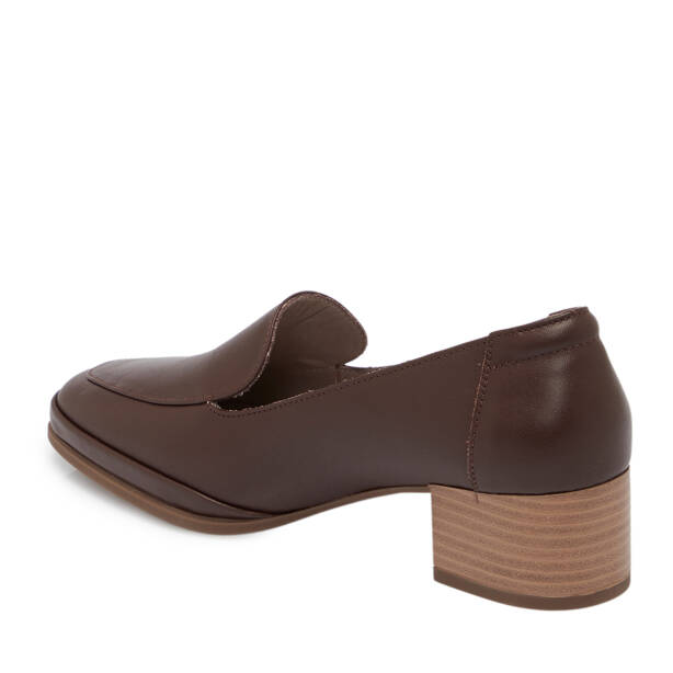 Kahverengi Deri Kadın Topuklu Ayakkabı - K25S1AY68241-A24 - 2