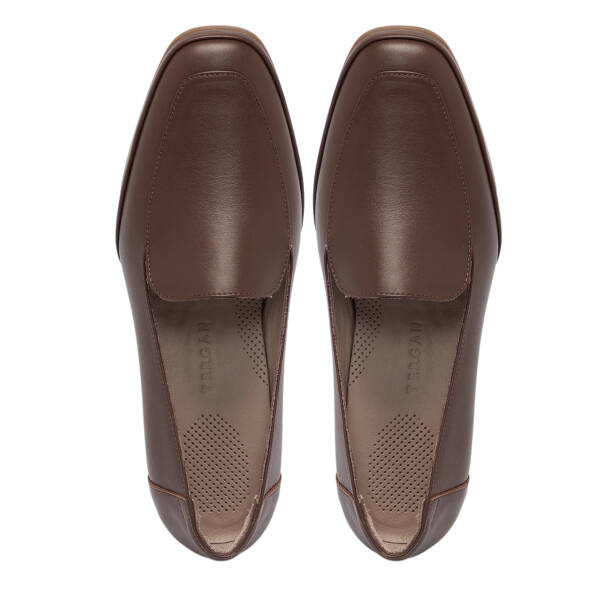 Kahverengi Deri Kadın Topuklu Ayakkabı - K25S1AY68241-A24 - 5