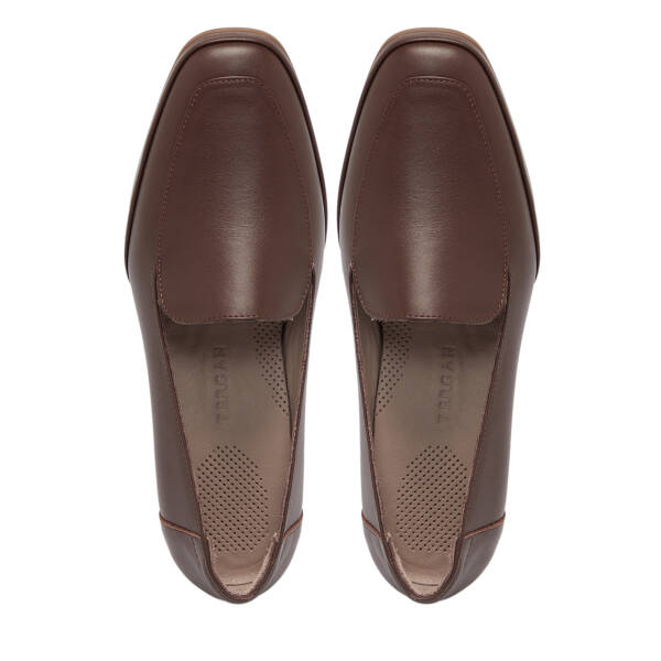 Kahverengi Deri Kadın Topuklu Ayakkabı - K25S1AY68241-A24 - 5