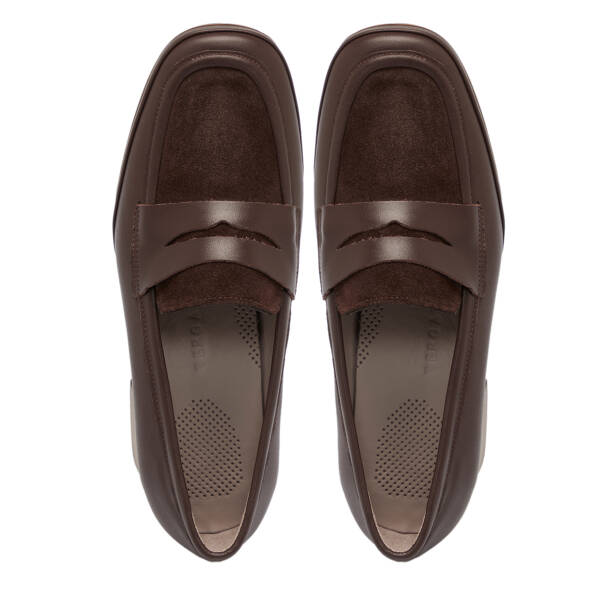 Kahverengi Deri Kadın Topuklu Ayakkabı - K25S1AY68242-A24 - 5