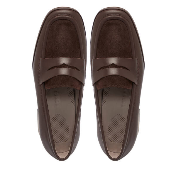 Kahverengi Deri Kadın Topuklu Ayakkabı - K25S1AY68242-A24 - 5