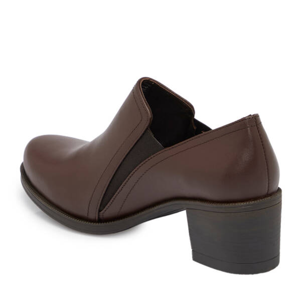 Kahverengi Deri Kadın Topuklu Ayakkabı - K25S1AY68286-A24 - 2