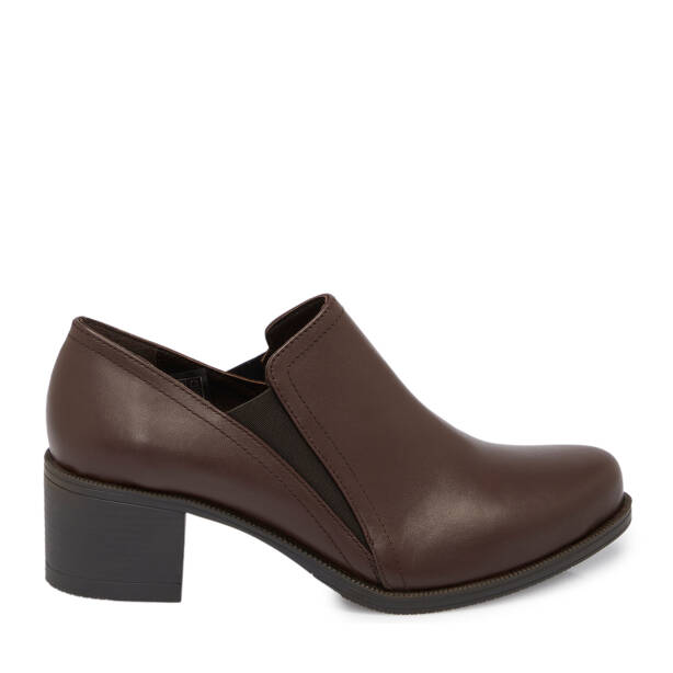 Kahverengi Deri Kadın Topuklu Ayakkabı - K25S1AY68286-A24 - 3