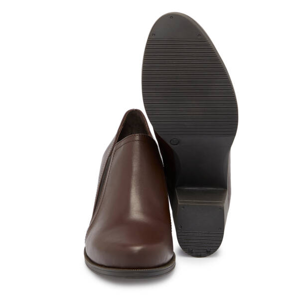 Kahverengi Deri Kadın Topuklu Ayakkabı - K25S1AY68286-A24 - 4