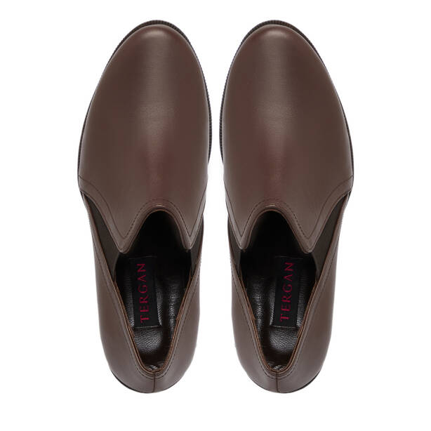 Kahverengi Deri Kadın Topuklu Ayakkabı - K25S1AY68286-A24 - 5