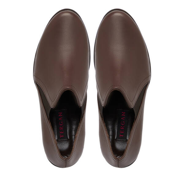 Kahverengi Deri Kadın Topuklu Ayakkabı - K25S1AY68286-A24 - 5