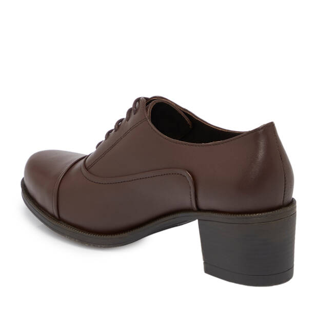 Kahverengi Deri Kadın Topuklu Ayakkabı - K25S1AY68287-A24 - 2