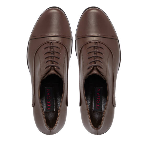 Kahverengi Deri Kadın Topuklu Ayakkabı - K25S1AY68287-A24 - 5