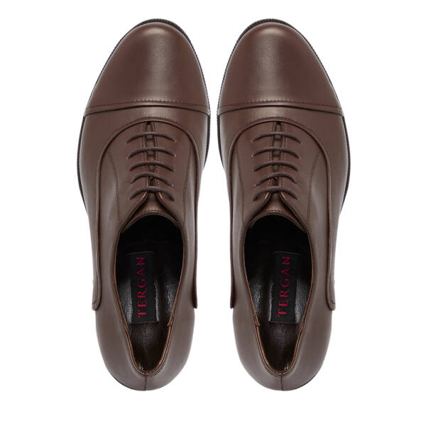 Kahverengi Deri Kadın Topuklu Ayakkabı - K25S1AY68287-A24 - 5