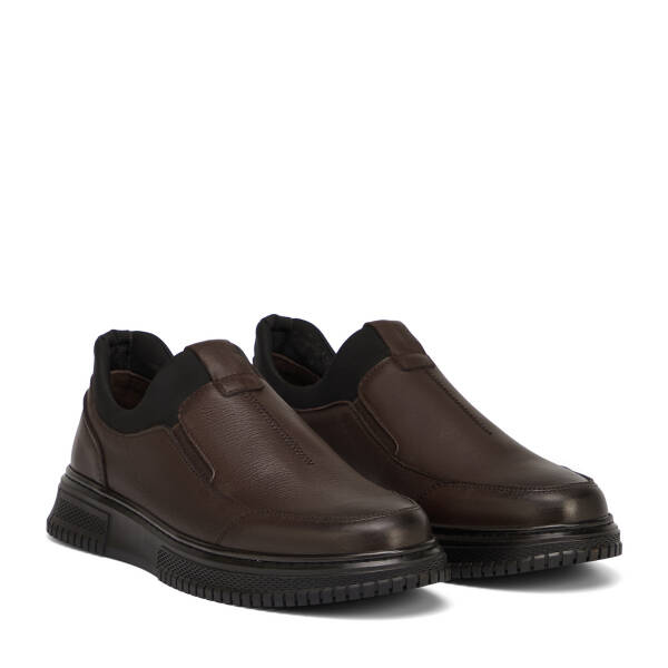 Kahverengi Deri-Tekstil Erkek Casual Ayakkabı - E26S1AY57832-A24 - 2