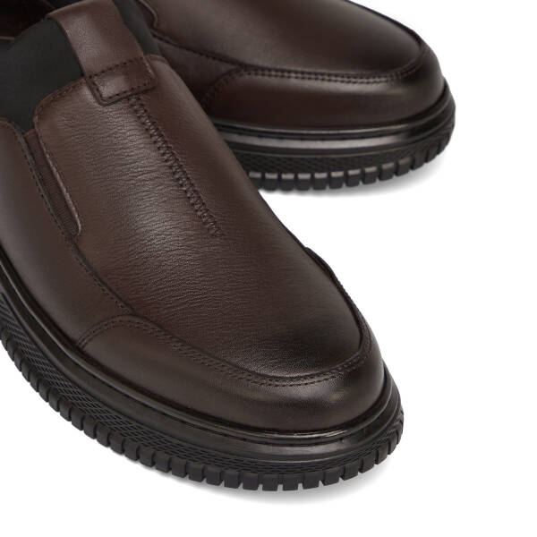 Kahverengi Deri-Tekstil Erkek Casual Ayakkabı - E26S1AY57832-A24 - 3