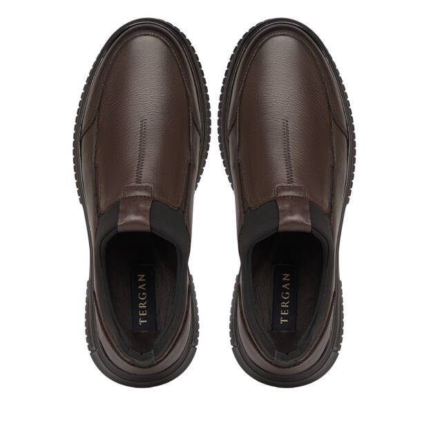 Kahverengi Deri-Tekstil Erkek Casual Ayakkabı - E26S1AY57832-A24 - 5