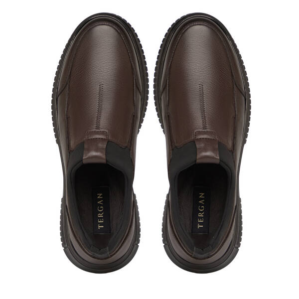 Kahverengi Deri-Tekstil Erkek Casual Ayakkabı - E26S1AY57832-A24 - 5