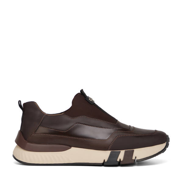Kahverengi Deri-Tekstil Erkek Sneaker - E26S1AY57817-S1O - 1