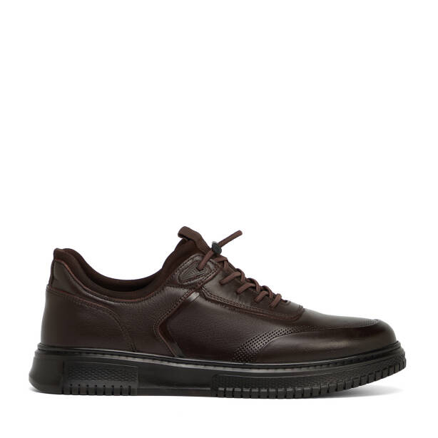 Kahverengi Deri-Tekstil Erkek Sneaker - E26S1AY57836-A24 - 1