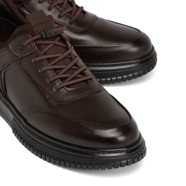 Kahverengi Deri-Tekstil Erkek Sneaker - E26S1AY57836-A24 - 3