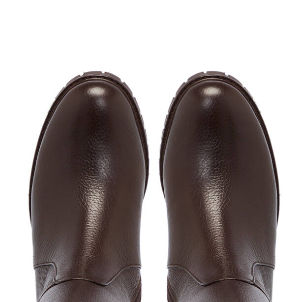 Kahverengi Deri - Tekstil Kadın Çizme - K25K1CM68263-A42 - 5