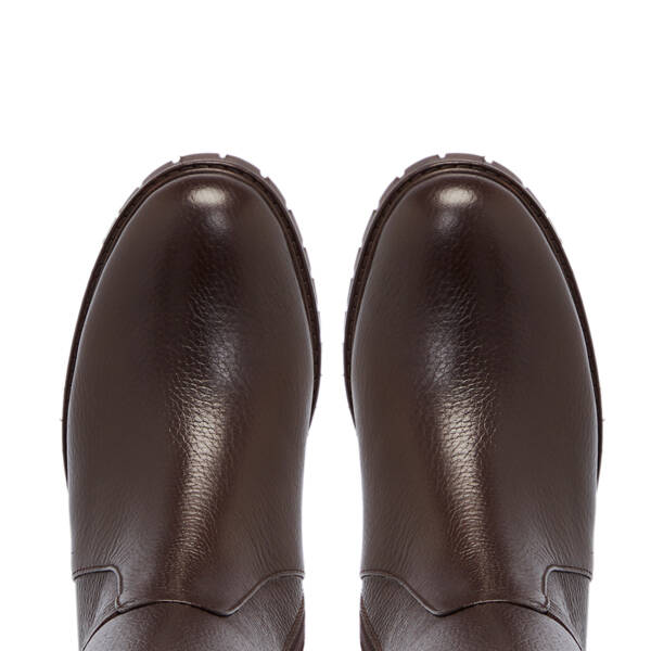 Kahverengi Deri - Tekstil Kadın Çizme - K25K1CM68263-A42 - 5