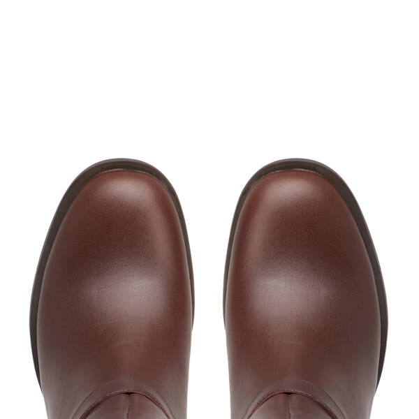 Kahverengi Deri-Tekstil Kadın Çizme - K26K1CM68766-A24 - 5