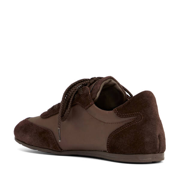 Kahverengi Deri-Tekstil Kadın Sneaker - K26S1AY68841-V4W - 4