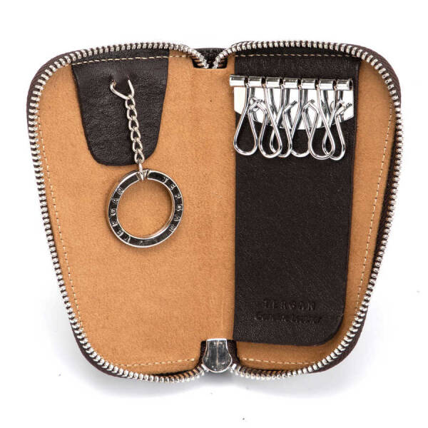 Kahverengi Deri Unisex Anahtarlık - S1AN00000090-A98 - 2