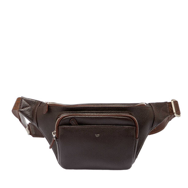 Kahverengi Hakiki Deri Unisex Bel Çantası - S1BL00021302-A7P - 1