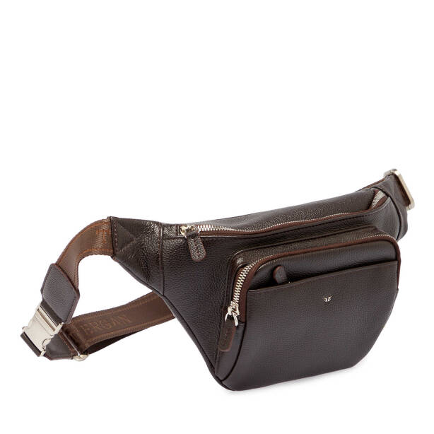 Kahverengi Hakiki Deri Unisex Bel Çantası - S1BL00021302-A7P - 2