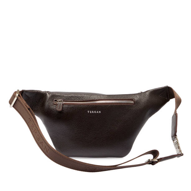 Kahverengi Hakiki Deri Unisex Bel Çantası - S1BL00021302-A7P - 3