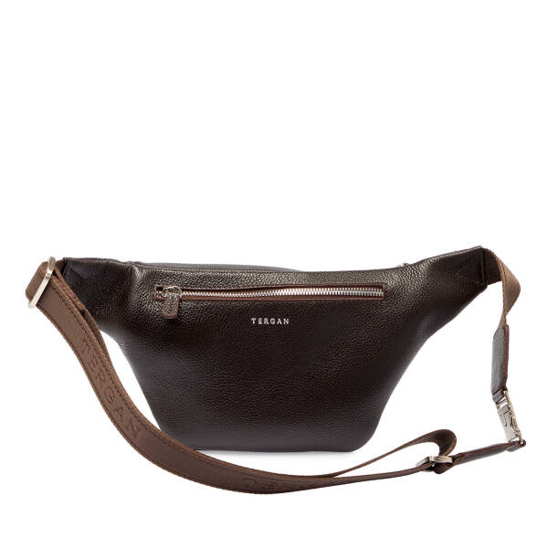 Kahverengi Hakiki Deri Unisex Bel Çantası - S1BL00021302-A7P - 3