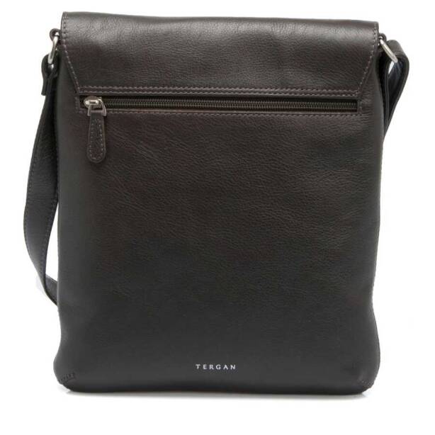 Kahverengi Hakiki Deri Unisex Çapraz Askılı Çanta - S1AC00002942-A87 - Tergan