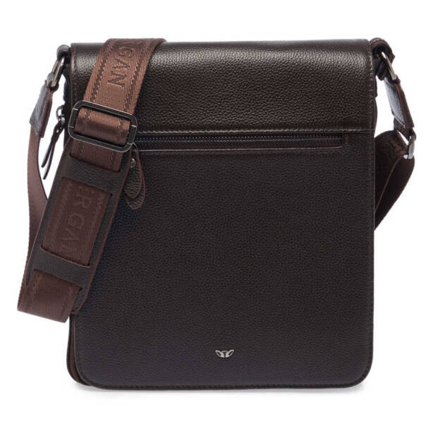 Kahverengi Hakiki Deri Unisex Çapraz Askılı Çanta - S1AC00021185-A7P - Tergan