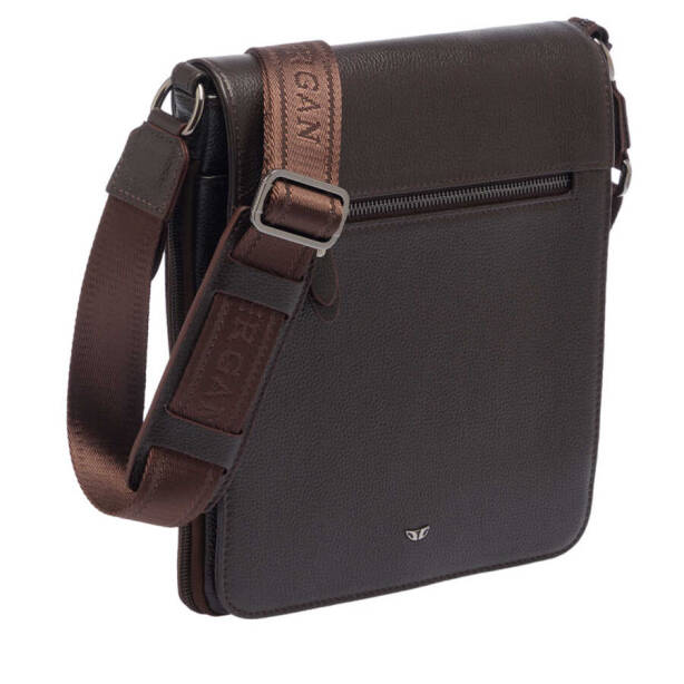 Kahverengi Hakiki Deri Unisex Çapraz Askılı Çanta - S1AC00021185-A7P - Tergan
