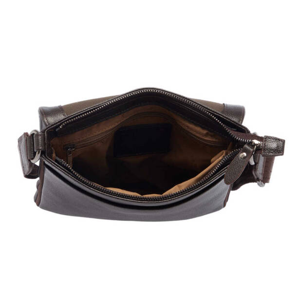 Kahverengi Hakiki Deri Unisex Çapraz Askılı Çanta - S1AC00021185-A7P - Tergan