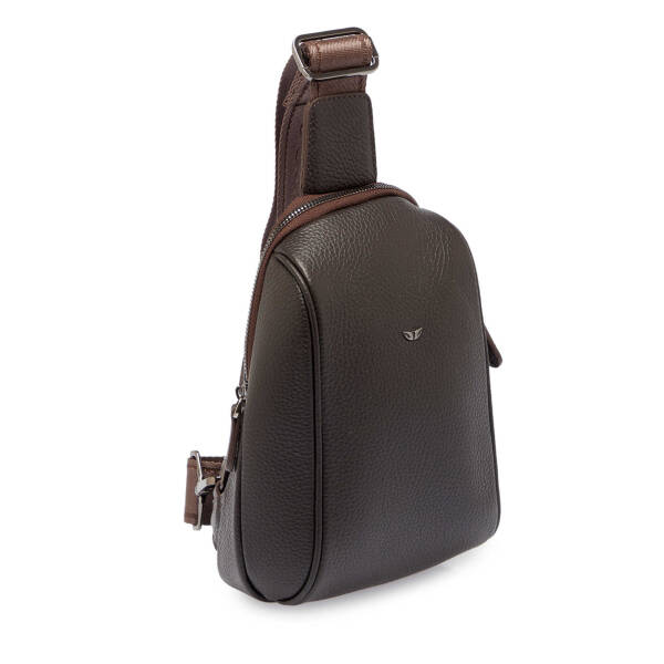 Kahverengi Deri Unisex Çapraz Askılı Çanta - S1AC00021511-A42 - 2