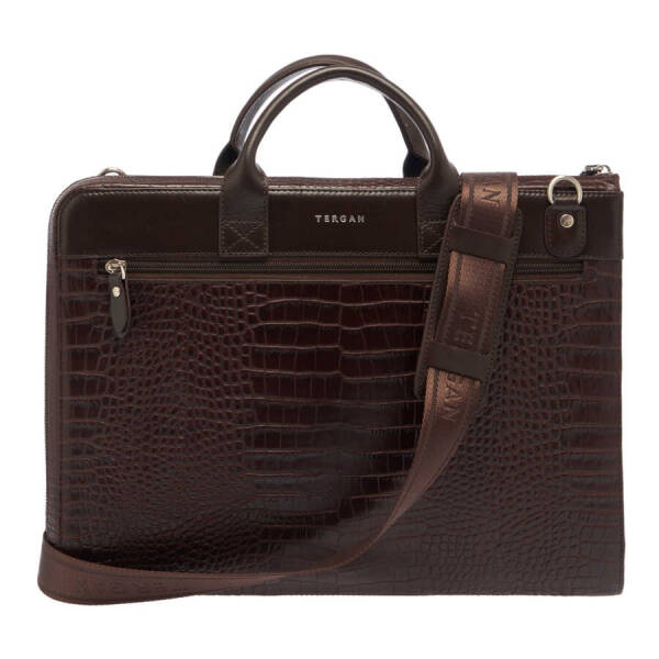 Kahverengi Hakiki Deri Unisex Evrak Çantası - S1EV00021218-T6K - 3