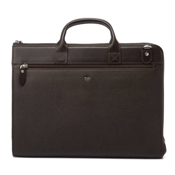 Kahverengi Hakiki Deri Unisex Evrak Çantası - S1EV00021218-W14 - 1