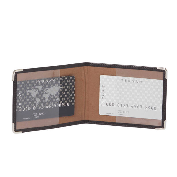 Kahverengi Deri Unisex Kimlik Kabı - S1KI00001446-B07 - Tergan