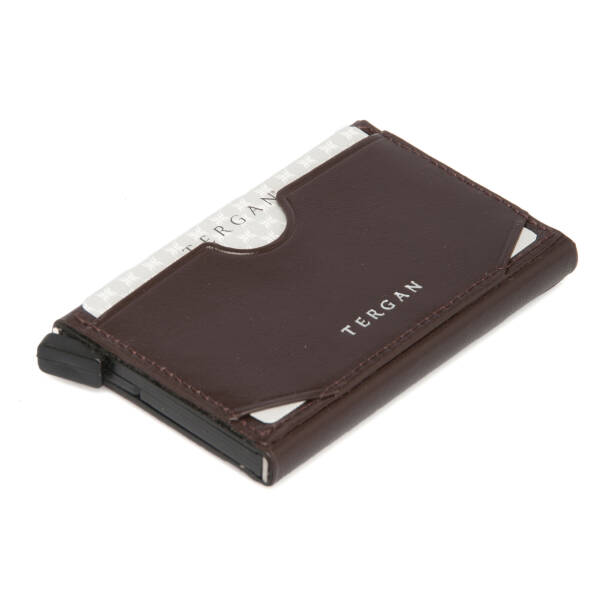 Kahverengi Hakiki Deri Unisex Kredi Kartlık - S1KK00000260-B07 - 2