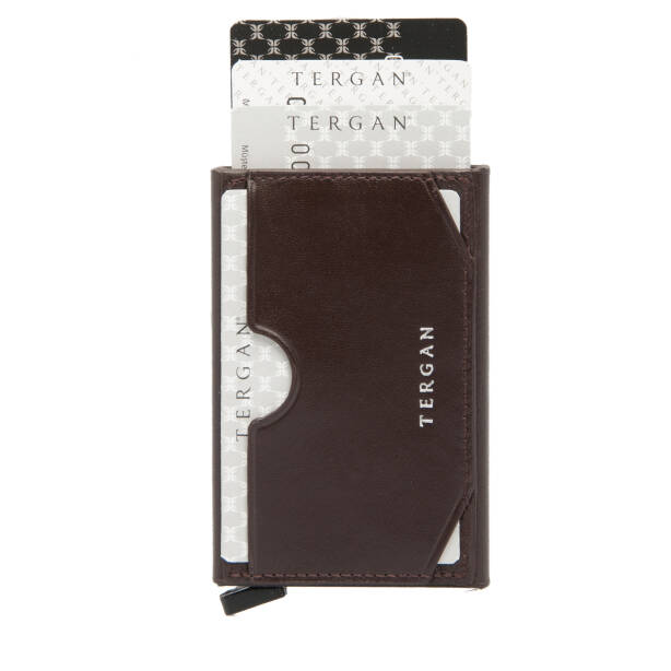 Kahverengi Hakiki Deri Unisex Kredi Kartlık - S1KK00000260-B07 - 4
