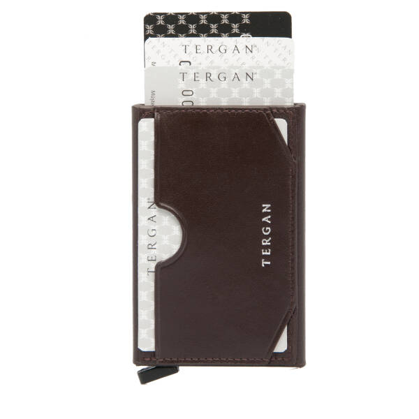 Kahverengi Hakiki Deri Unisex Kredi Kartlık - S1KK00000260-B07 - 4